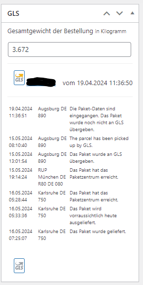 WooCommerce GLS Label – Bild 2